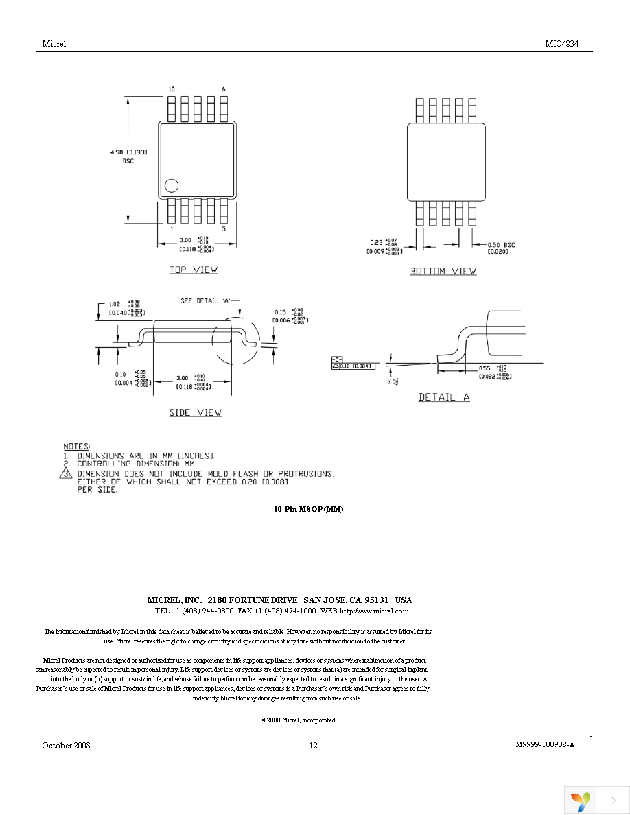 MIC4834YML TR Page 12